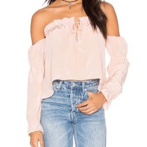 STONE COLD FOX Off The Shoulder Silk Top